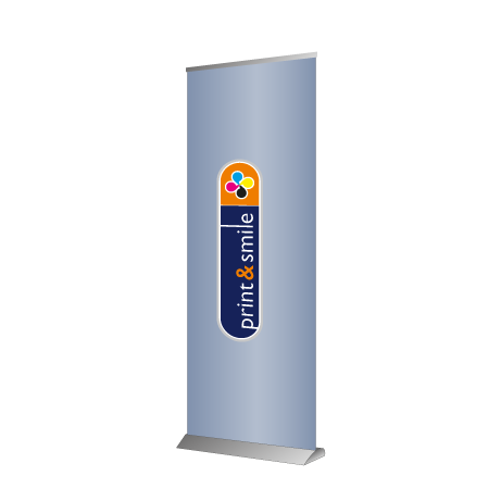 Roll-Up Deluxe | B 85 cm x H 153 - 200 cm | einseitig bedruckt