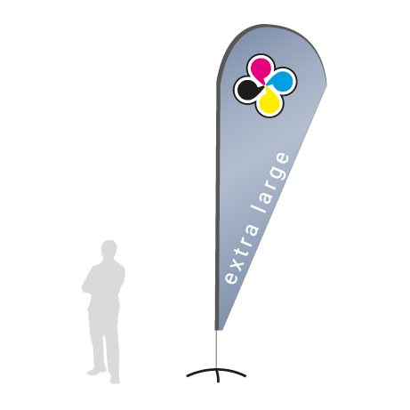 Beachflag Drop | Extra Large (460 cm) | einseitig bedruckt