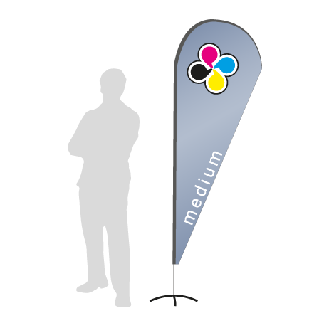 Beachflag Drop | Medium (280 cm) | einseitig bedruckt