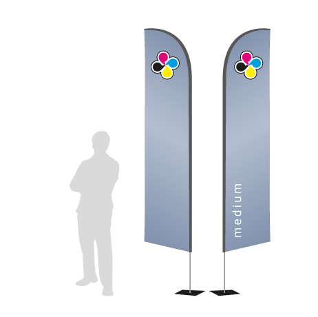 Beachflag Wind | Medium (320 cm) | beidseitig bedruckt