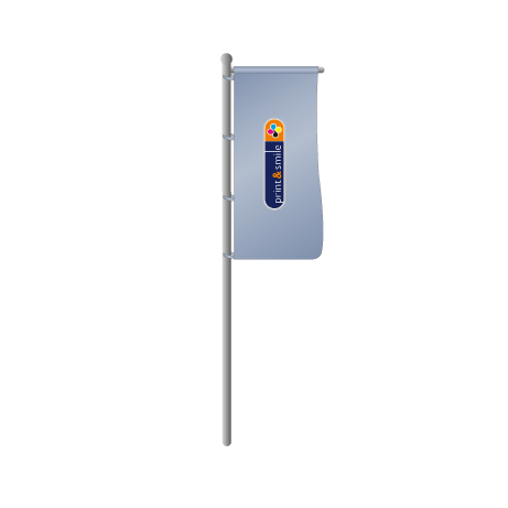 Hissflaggen mit Ausleger | B 150 cm x H 400 cm | einseitig bedruckt