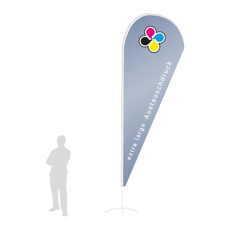 Beachflag Drop Austauschdruck | Extra Large (460 cm) | einseitig bedruckt