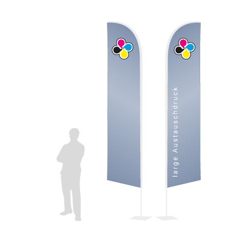 Beachflag Wind Austauschdruck | Large (400 cm) | beidseitig bedruckt