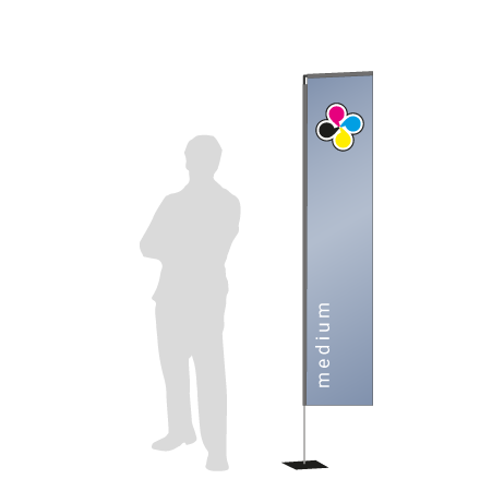 Beachflag Rechteck | Medium (300 cm) | einseitig bedruckt