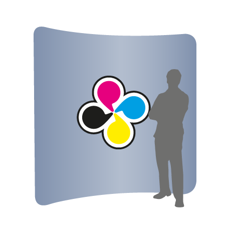 Textilwand ALU | 240er gebogen | einseitig bedruckt