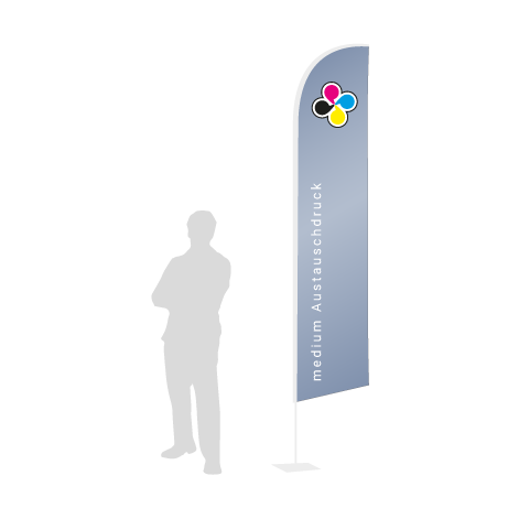 Beachflag Wind Austauschdruck | Medium (320 cm) | einseitig bedruckt