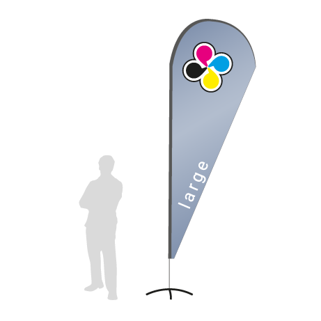 Beachflag Drop | Large (350 cm) | einseitig bedruckt